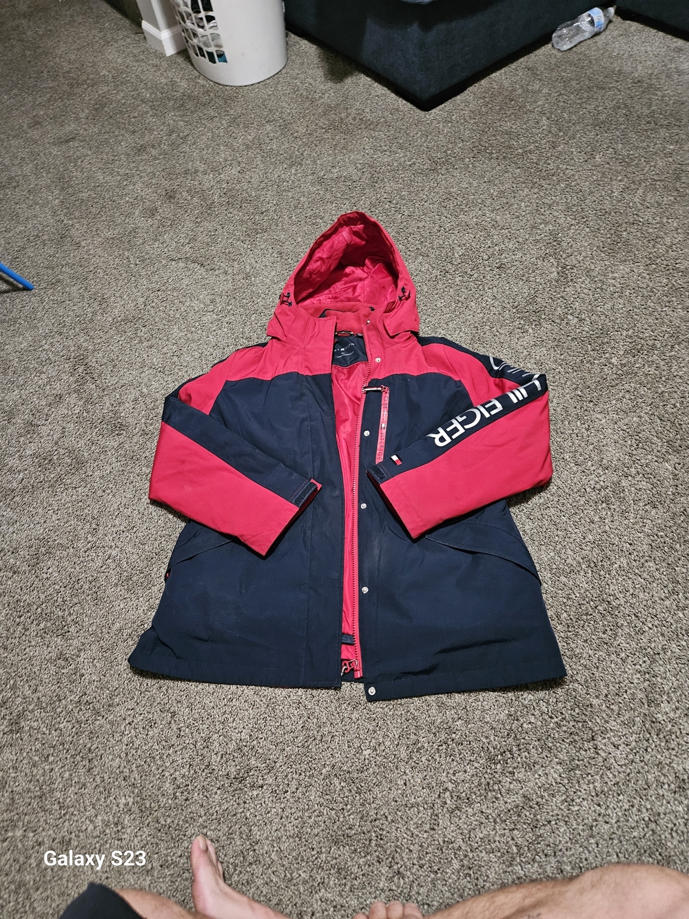 Tommy Hilfiger 3-in-1 All Weather System Jacket Men’s XL Red Navy Hooded